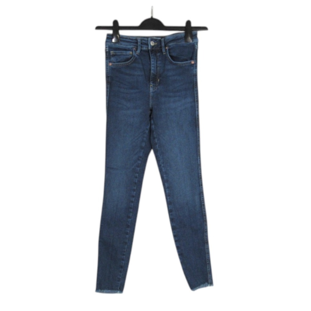 WE THE FREE Blue Stretch Denim THE RAW HIGH-RISE JEGGING 5-Pocket JEANS Sz 27